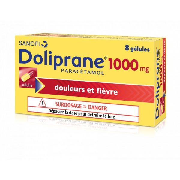 Doliprane 1000mg adult 8 capsules