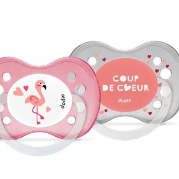 2 anatomical pacifiers +6 months Girly