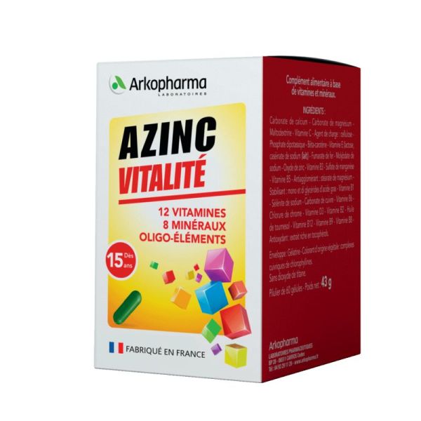 Azinc - Form & vitality vitamin D - 60 capsules (1 month)