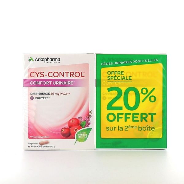 Cys Control - Urinary comfort - 2 x 20 capsules