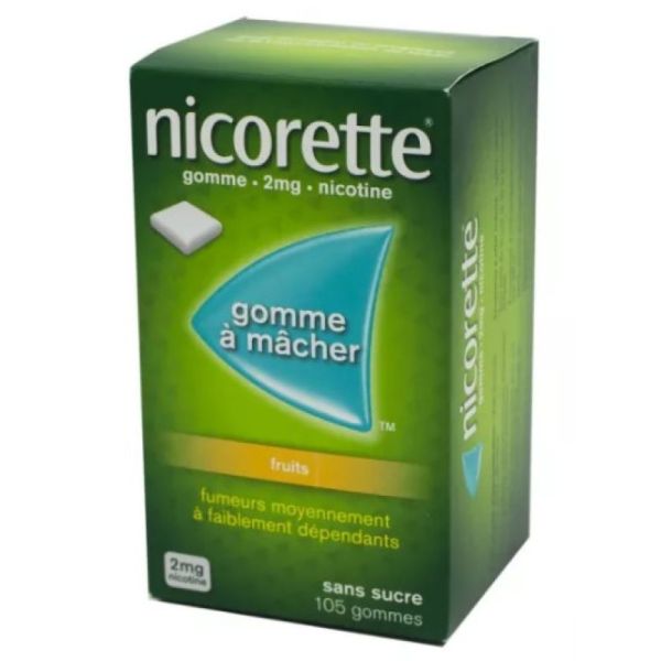 NICorette 2mg Sugar Free Fruits - 105 gummies