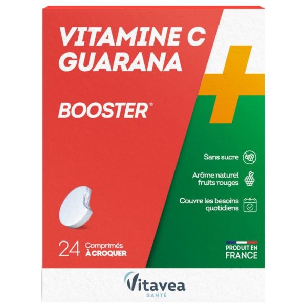 Vitamin C & guarana booster Nutrisanté x 24 tablets