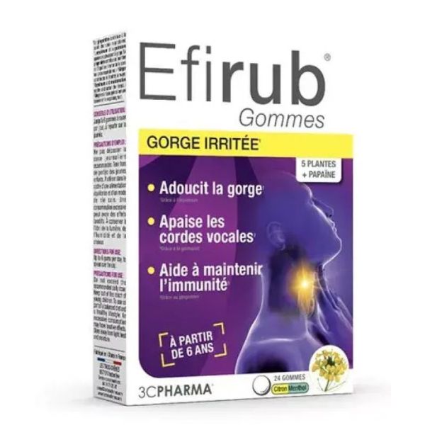 3C Efirub 24 Gommes Citron Bt24