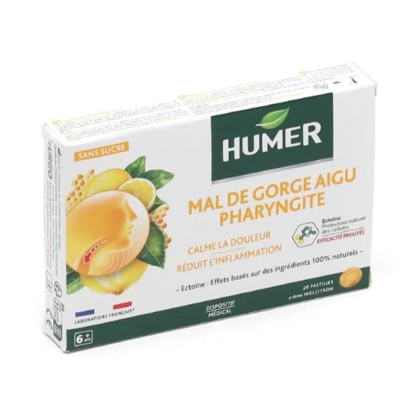 Humer Pharyngite Miel-citron/20