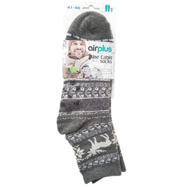 Airplus Cabin Socks Men Grey Pearl Moose