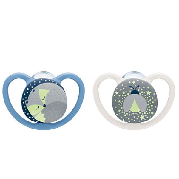 Space Night Pacifier - 0-6m - Boy x2