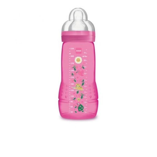 Baby bottle 330ml Rose Easy Active - 6 months