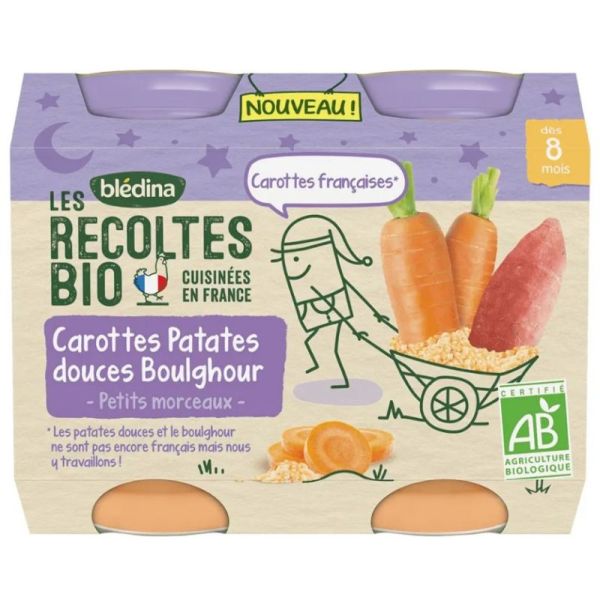 Bledina Recoltes Bio Car/P D/Boul 2X200G