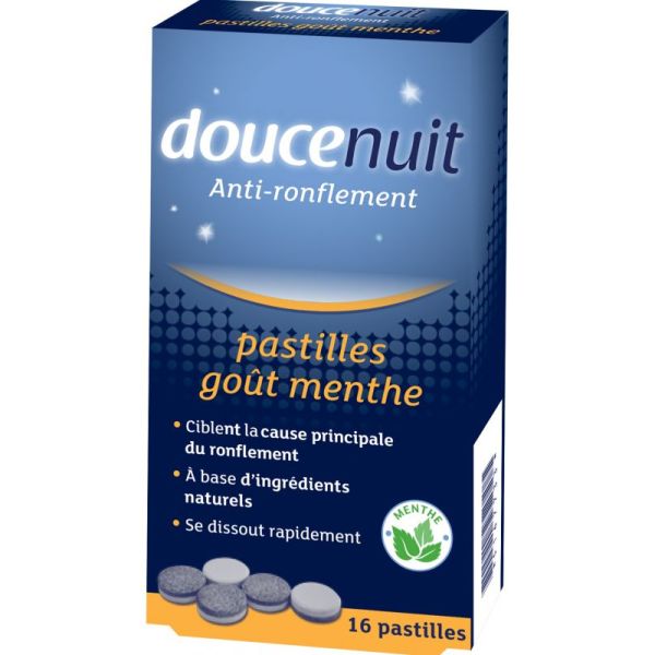 Doucenuit anti-snoring 16 mint flavored lozenges