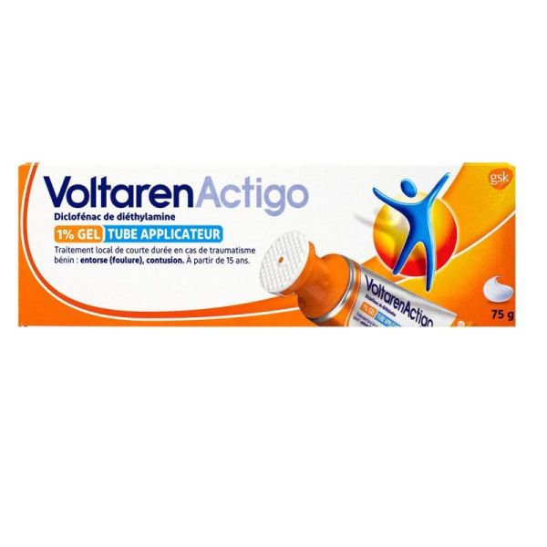 VoltarenActigo 1% gel applicator tube 75g-60g