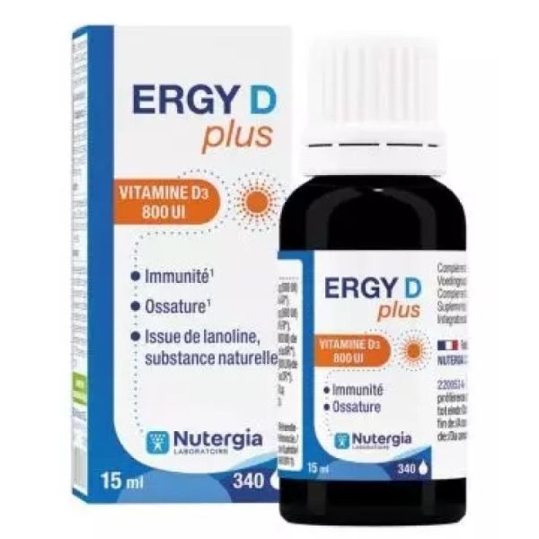 Ergy D Plus Oral solution 15ml (expiration date October 2022)