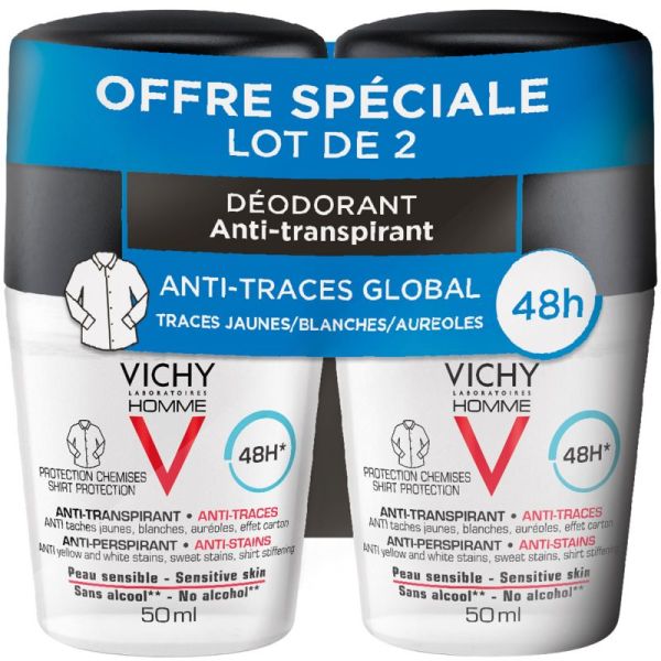 Men's deodorant antiperspirant 48h 2x50ml