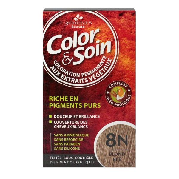 Color & Soin permanent color - 8N wheat blond