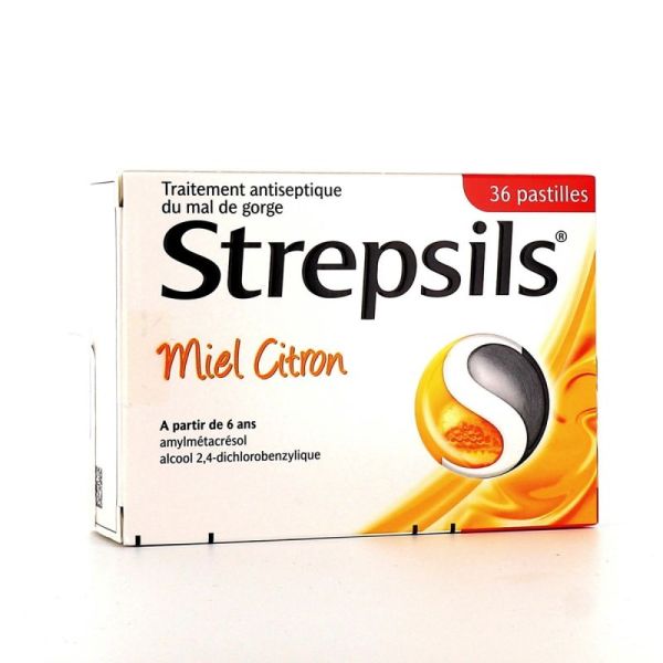 Strepsils honey lemon 36 lozenges to suck