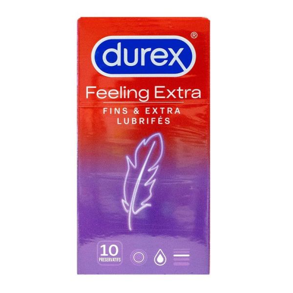 Feeling extra 10 extra fine and lubricated condoms