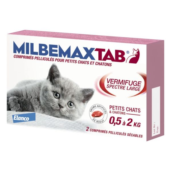 Milbemaxtab petits chats 2 comprimés