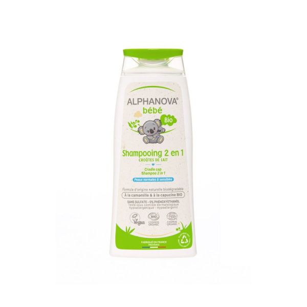 Organic baby shampoo 2 in 1 - cradle cap - 200ml