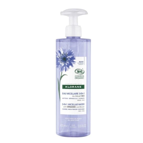 Klorane Bleuet Eau Micel 3En1 Bio 400Ml