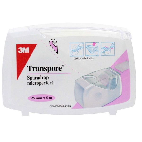 Transpore microperforated tape 25mm x 5m