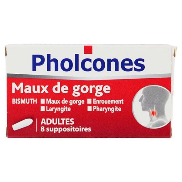 Pholcones Throat 8 Adult Suppositories