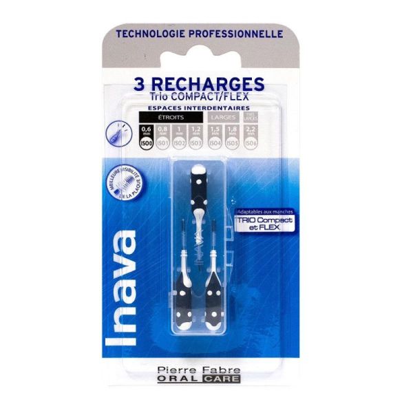 3 interdental brushes refills 0 Trio Compact/Flex