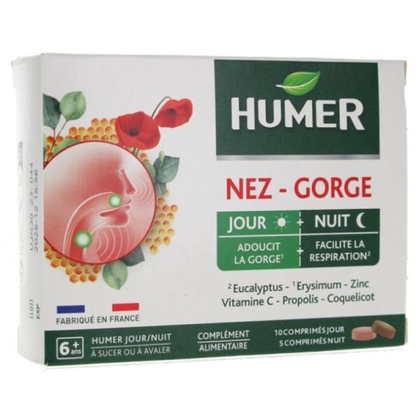 Humer nose & throat 15 day & night tablets