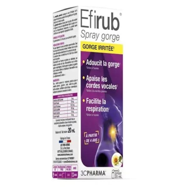 3C Efirub Spray Collutoire 20Ml