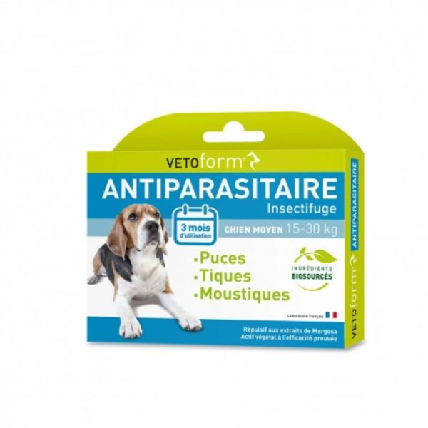 Vetoform Antiparasitic dog between 15 and 30 kg - 3 pipettes