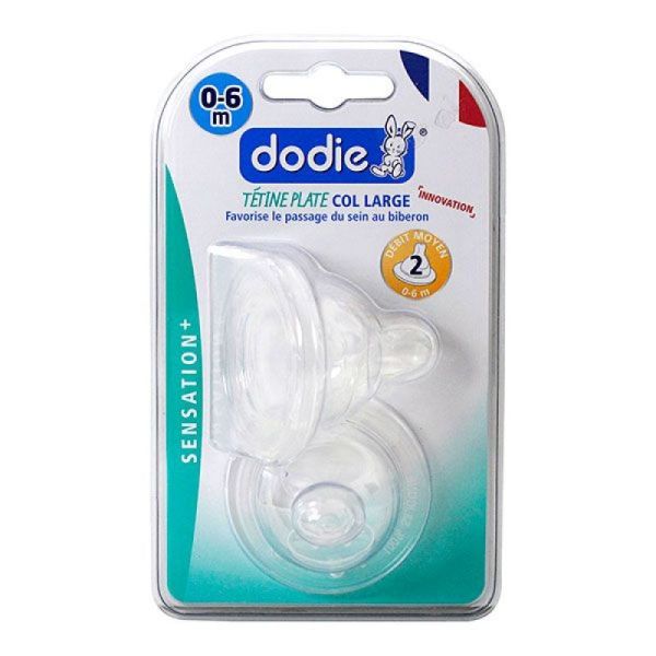 2 Sensation+ wide neck teats 0-6 months silicone - medium flow 2