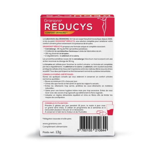 Reducys urinary comfort capsules 30 capsules