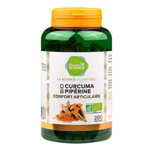 Organic piperine turmeric 200 capsules