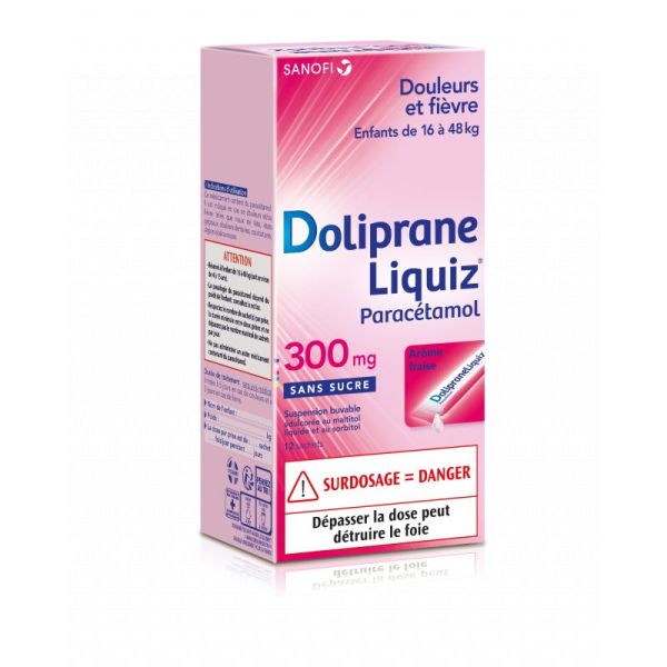 Doliprane Liquiz 300mg 12 sachets