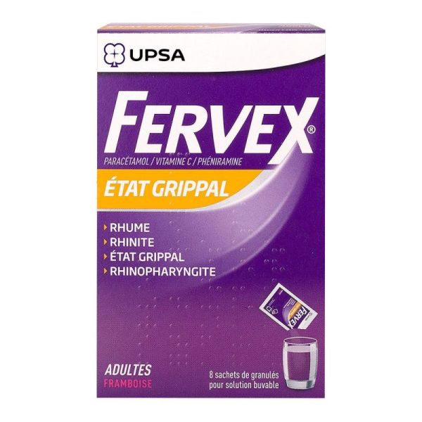 Fervex adults raspberry 8 sachets