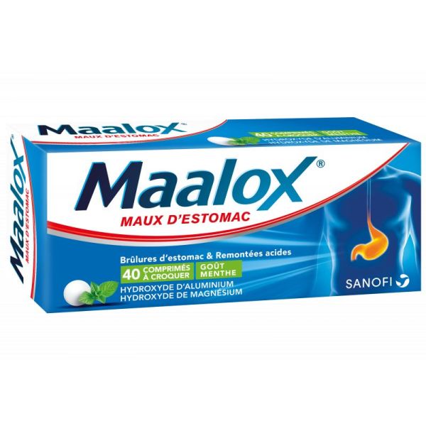 Maalox stomach pain 40 mint tablets