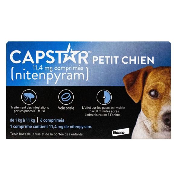 Capstar small dog 11.4mg 6 tablets