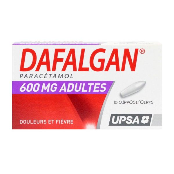 Dafalgan 600 mg adults 10 suppositories