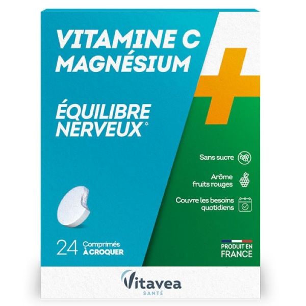 Nutrisanté vitamin C & magnesium nerve balance x 24 tablets