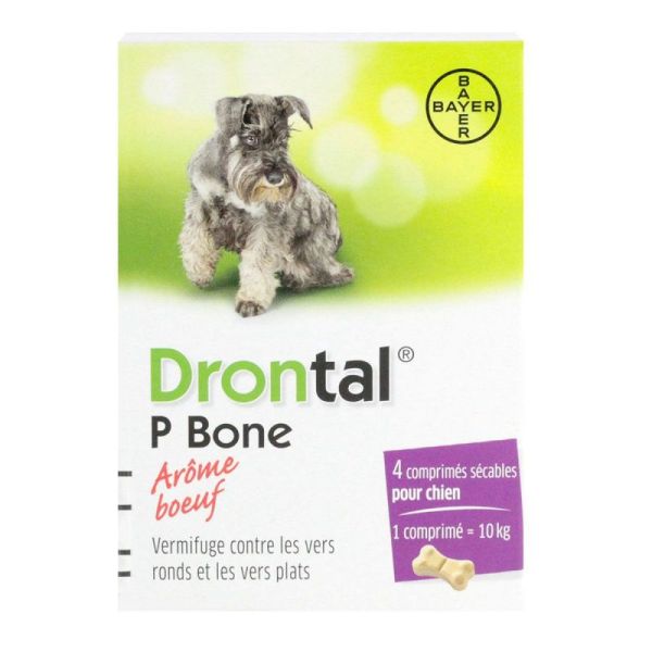 Drontal P Bone dog 4 tablets