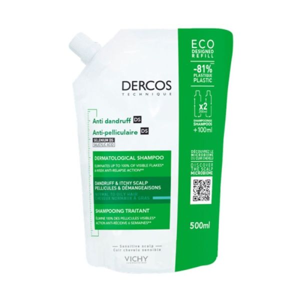 Dercos Shp Anti-p Gras Eco Recharg 500ml