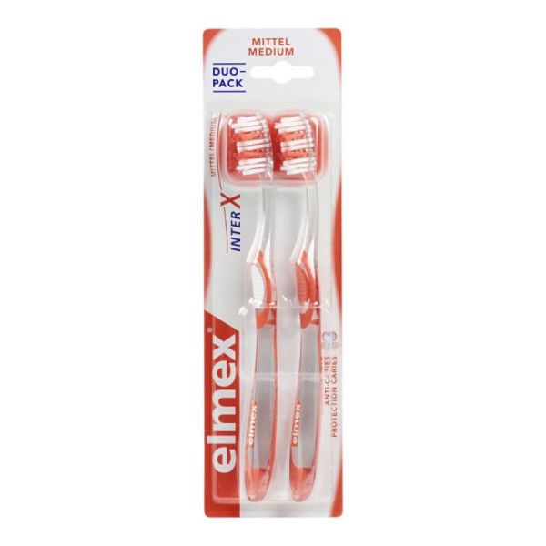 2 Elmex Inter X toothbrushes - medium