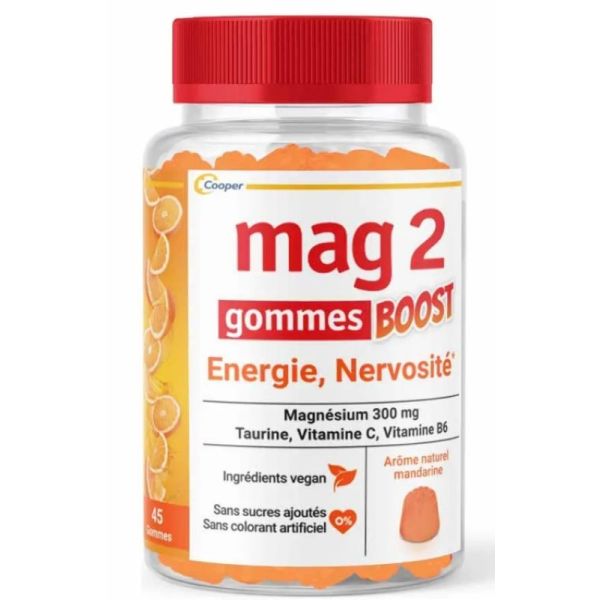 Mag2 Gommes Boost Energie Nervosite X45