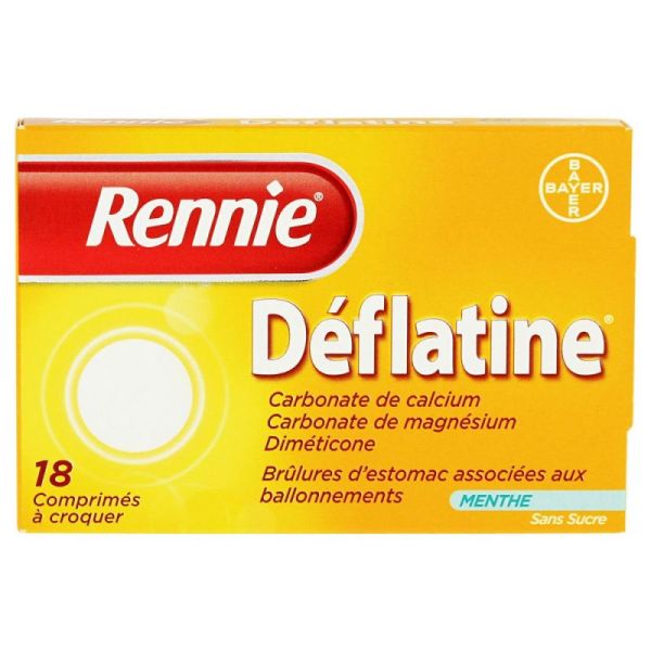 Rennie Deflatin 18 tablets without sugar