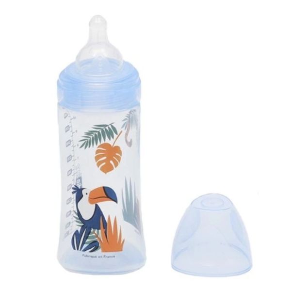 Initiation+ anti-colic baby bottle - 330ml - 6M+ - Blue