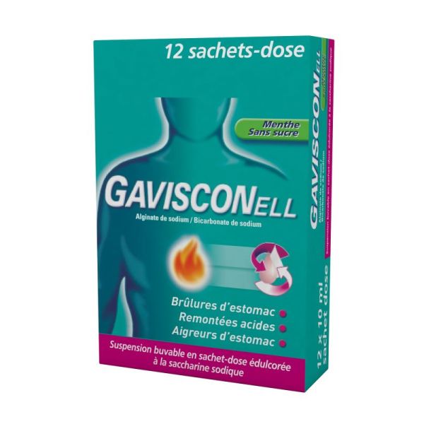 Gaviscon mint without sugar - 12 Sachets