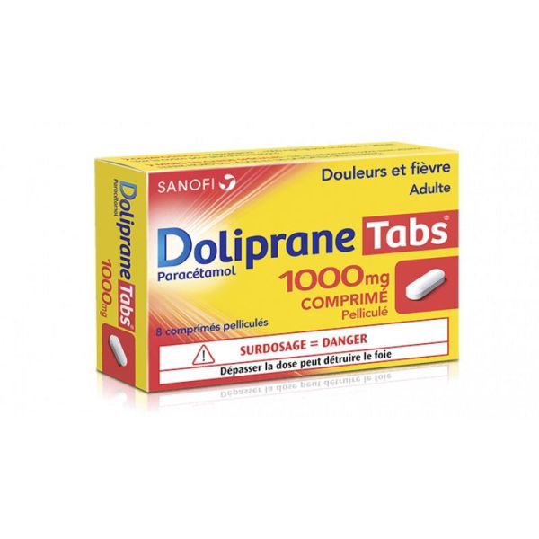 Doliprane Tabs 1000mg 8 tablets