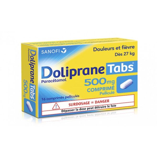 Doliprane Tabs 500mg 16 tablets