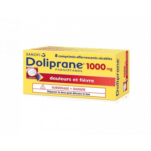 Doliprane 1000mg 8 effervescents