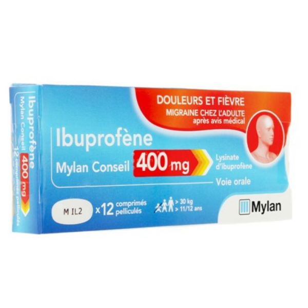 Ibuprofen 400mg - 12 tablets