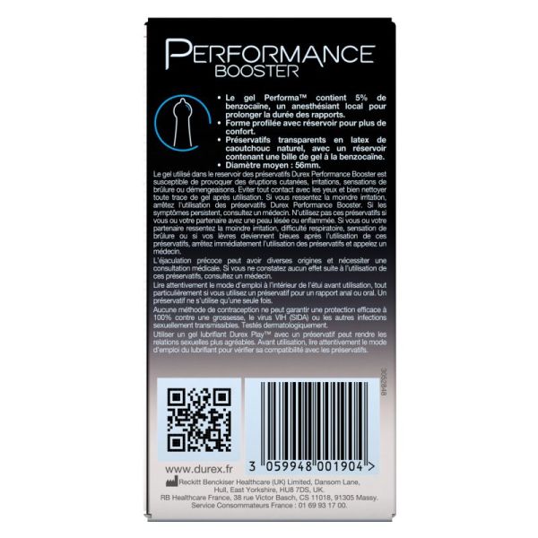 Performance booster condoms - 10 units