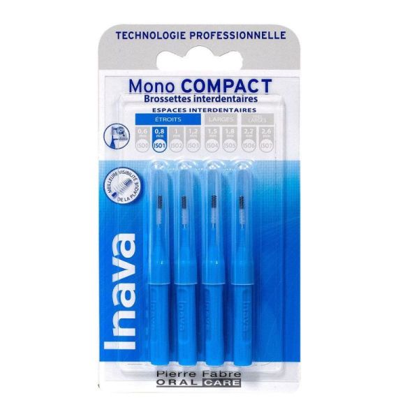 Mono Compact ISO1 0.8mm 4 interdental brushes